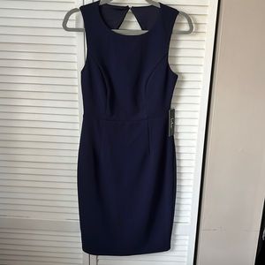 Lulus Navy Lace Back Short Dress